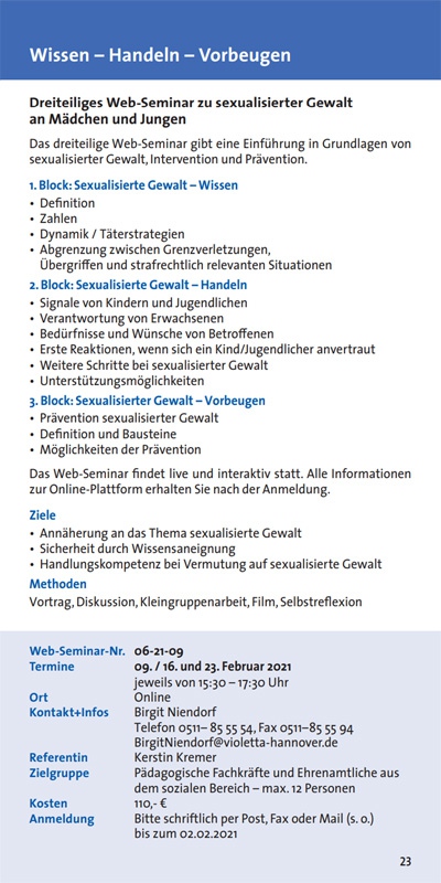 Wissen – Handeln – Vorbeugen