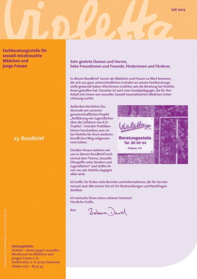 23. Newsletter Juli 2012 23. Newsletter Juli 2012