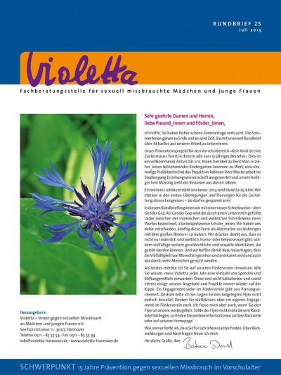 25. Newsletter Juli 2013 25. Newsletter Juli 2013