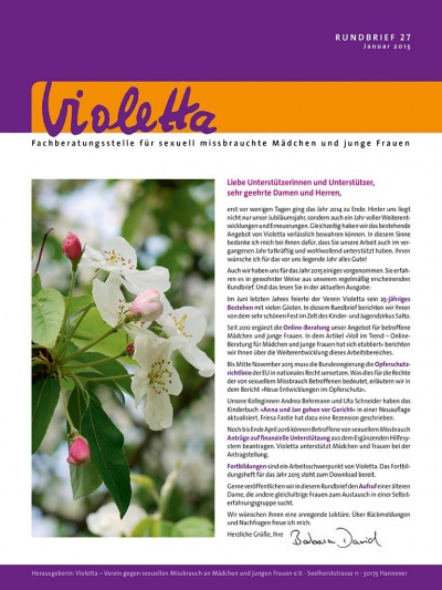 27. Newsletter Januar 2015 27. Newsletter Januar 2015