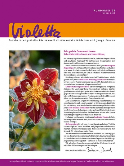 29. Newsletter Violetta Januar 2016