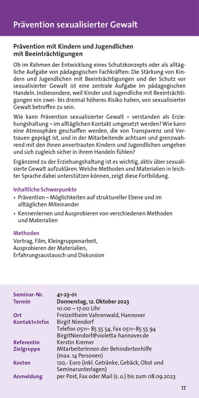 Prävention sexualisierter Gewalt