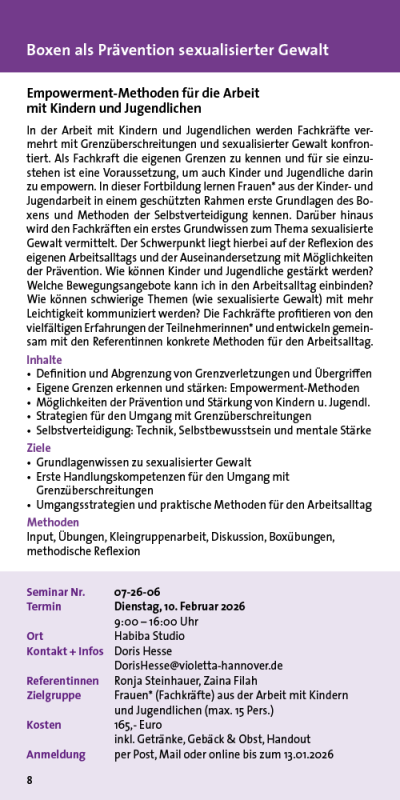 Boxen als Prävention sexualisierter Gewalt