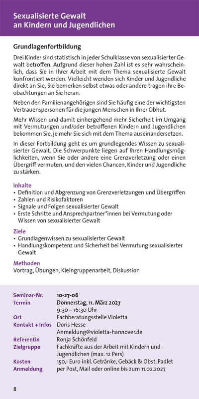 Sexualisierte Gewalt an Kindern und Jugendlichen