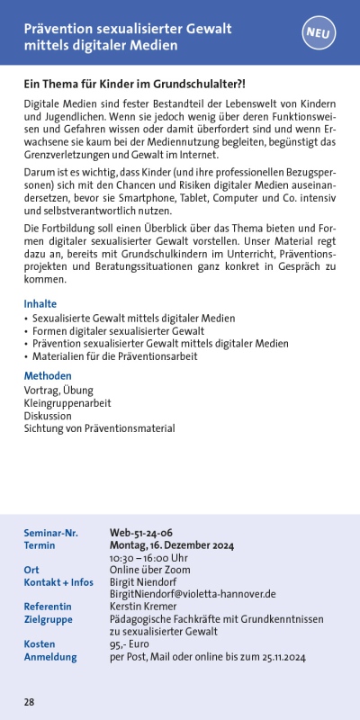 Prävention sexualisierter Gewalt mittels digitaler Medien