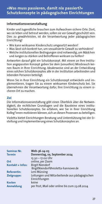 Was muss passieren, damit nix passiert? - Schutzkonzepte in pädagogischen Einrichtungen